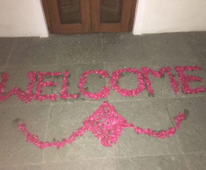Lovely welcome at Taj Falaknuma Palace