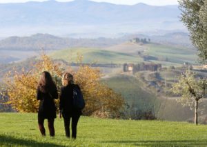 Walking the grounds at Toscana Resort Castelfalfi